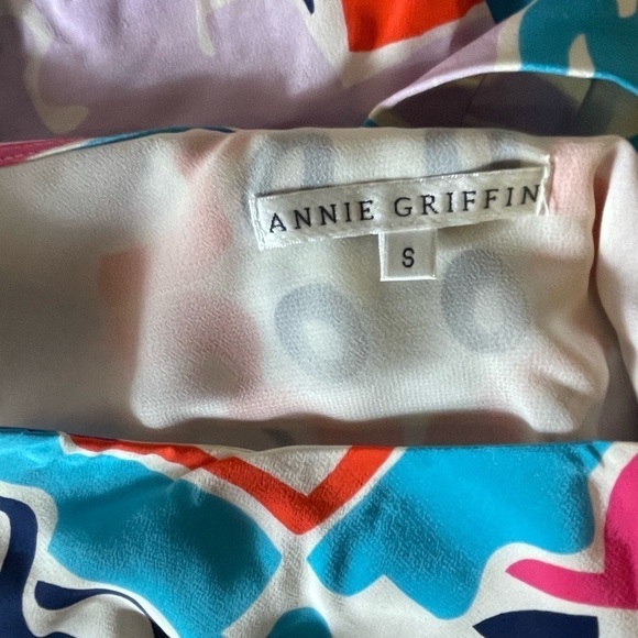 Annie Griffin Silk Geometric T-Back Dress - Picture 5 of 5